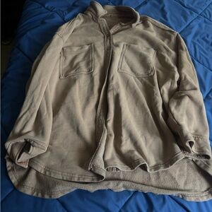 Aerie Tan Button Down Shirt